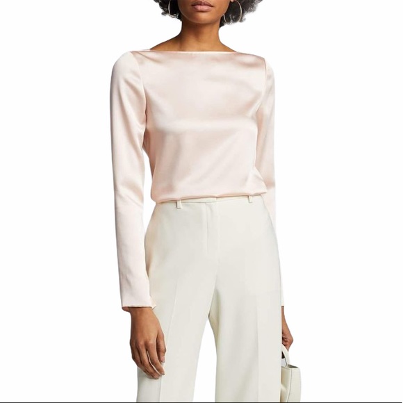 Jason Wu Blush crepe back satin long sleeve SZ M - Picture 4 of 11